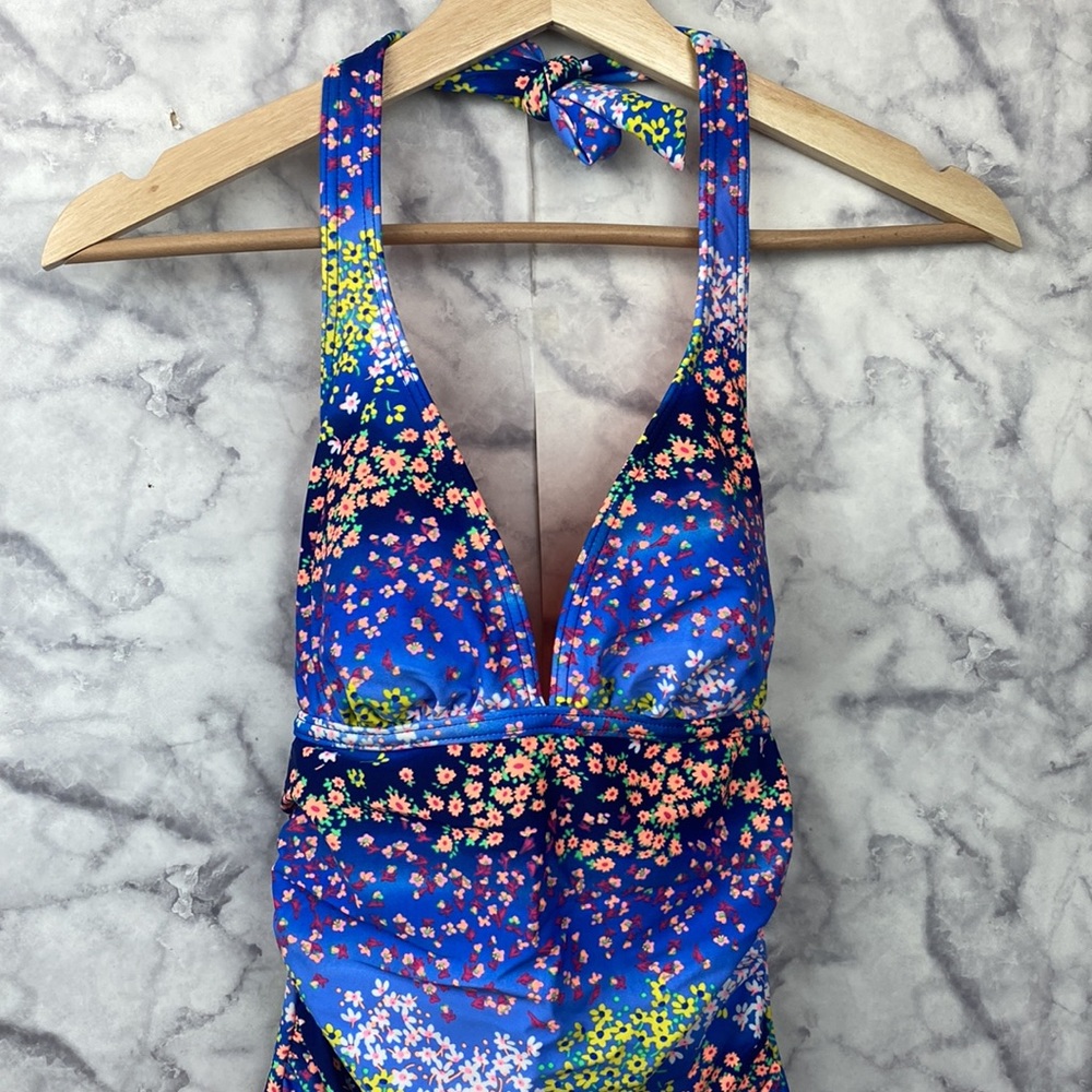 Neon Floral One Piece Swimsuit - Picture 3 of 16